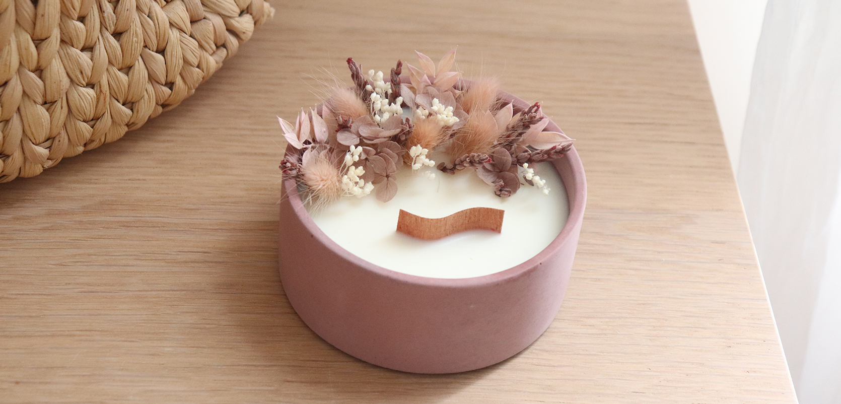 Bougie fleurie litchi